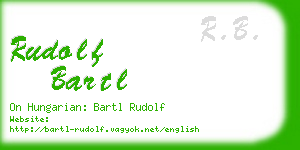 rudolf bartl business card